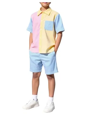 Striped Outfit Set, Yellow (8 Years)