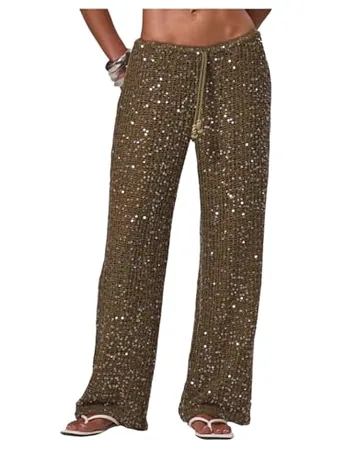 Sequin Swimsuit, Brown (Medium)