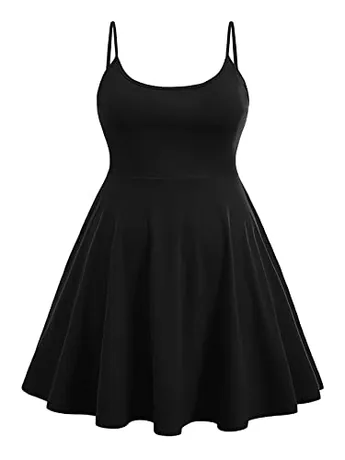 Plus Size Sleeveless Dress, Black (3X-Large Plus)