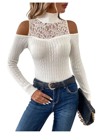 Lace Knitwear, White