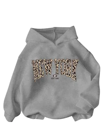 Leopard Knitwear, Grey