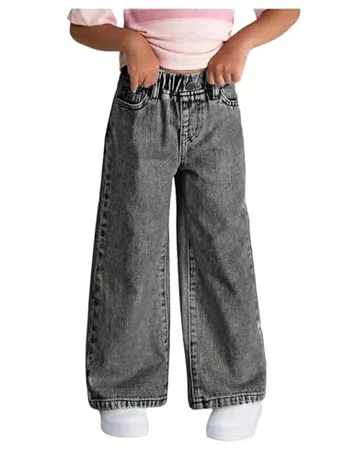 High Waisted Denim Jeans, Grey (4T)