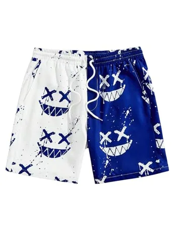 Graphic Shorts, Blue