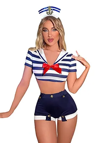 Striped Shorts, Blue (short sleeve)