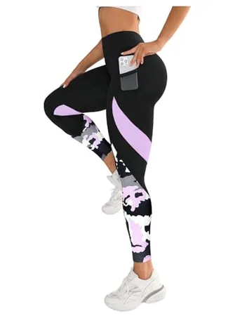 High Waisted Leopard Leggings, Multicolour