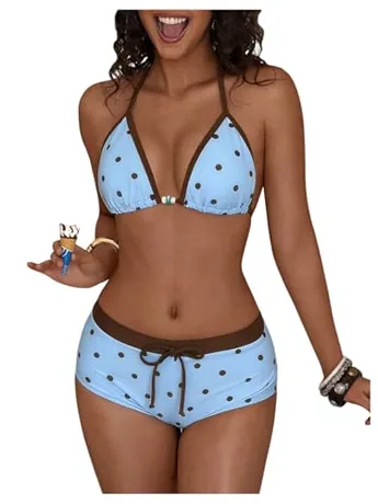 Halter Swimsuit, Blue