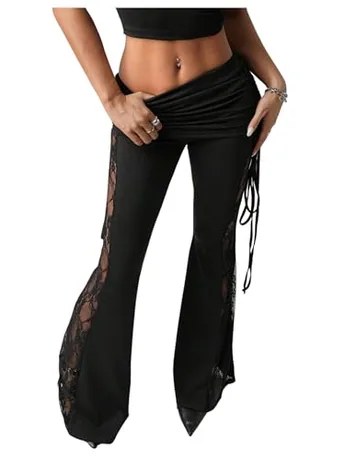 Lace Trousers, Black