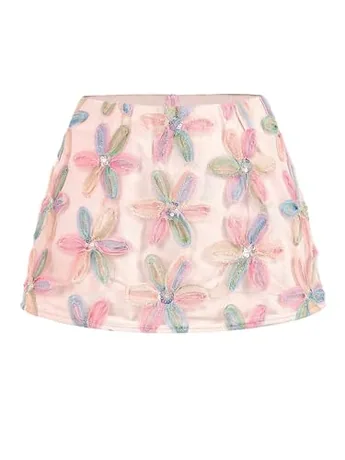 Mini Mesh Skirt, Multicolour