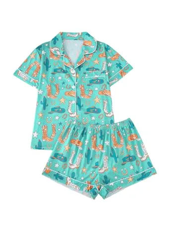Satin Sleep Set, Mint