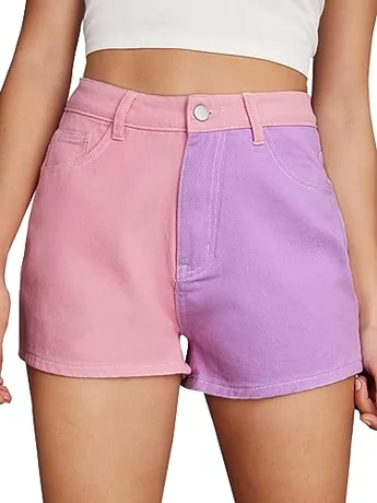 Denim Shorts, Pink