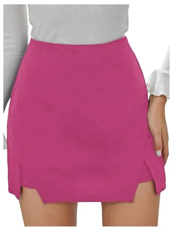 Mini Bodycon Skirt, Hot Pink (Medium)