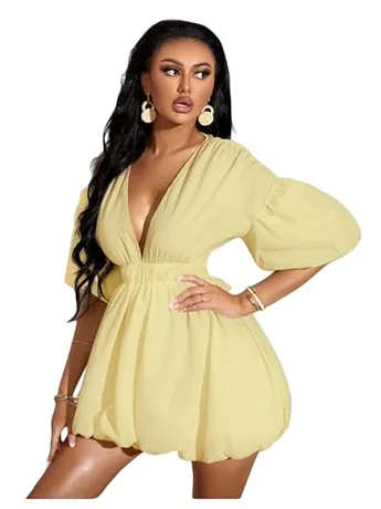 Ruffle Dress, Yellow