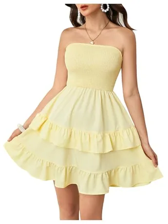 Floral Dress, Yellow (X-Large)
