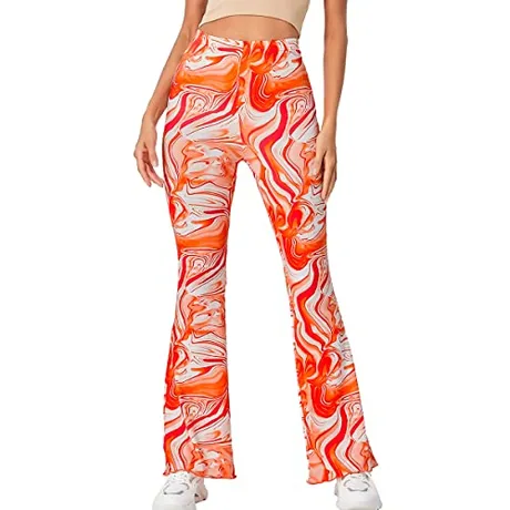 Floral Trousers, Orange