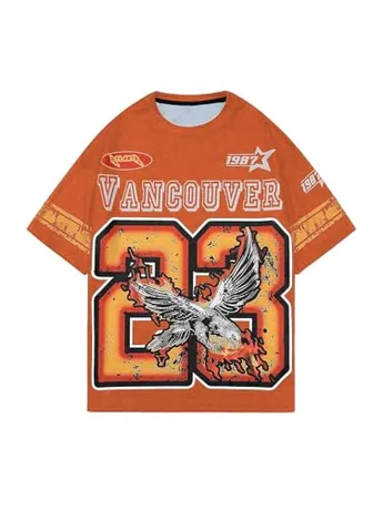 Short Sleeve Graphic T-Shirt, Orange