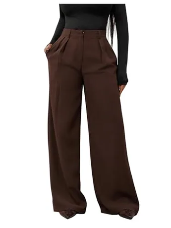 High Waisted Trousers, Coffee
