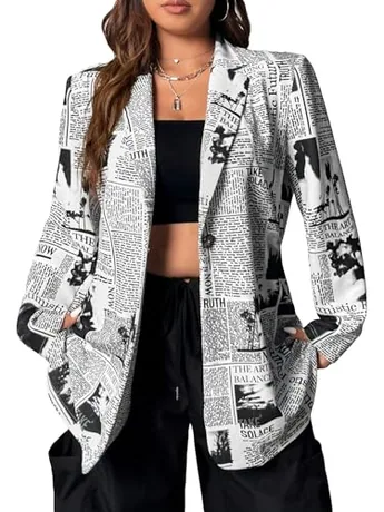 Plus Size Blazer, Multicolour