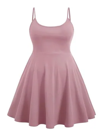 Plus Size Sleeveless Dress, Pink