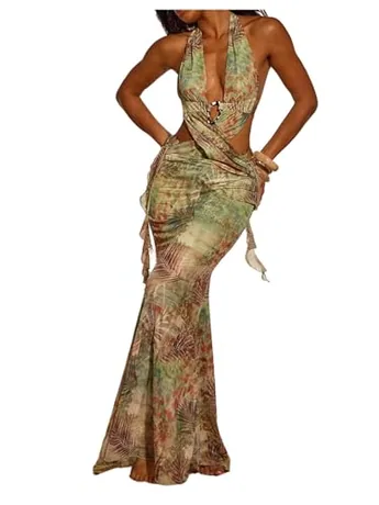 Floral Dress, Green