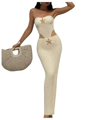 Maxi Bodycon Cover Up, Beige