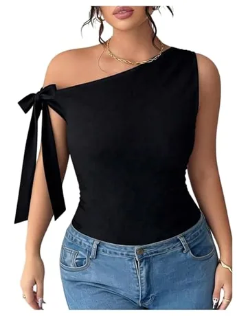 Plus Size Sleeveless T-Shirt, Black