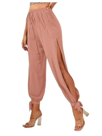 Cropped Trousers, Pink