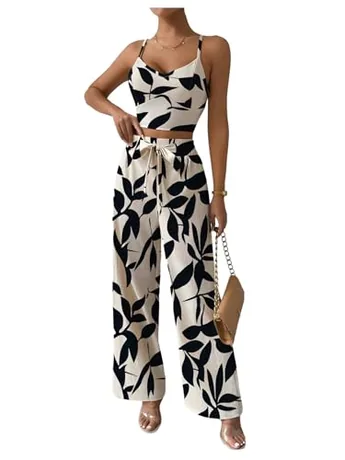 Wide Leg Outfit Set, Apricot (sleeveless)