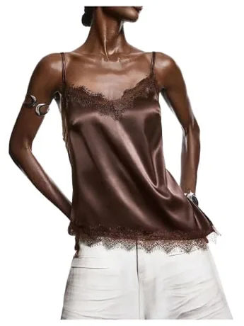 Lace Cami, Coffee