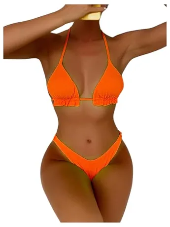 Halter Swimsuit, Orange