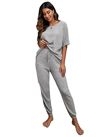 Ribbed Sleep Set, Grey