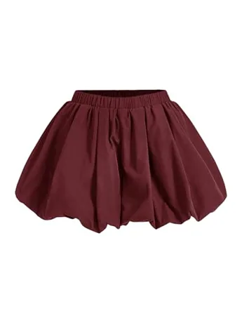 Mini Shorts, Burgundy (Small)