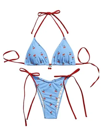 Halter Swimsuit, Blue