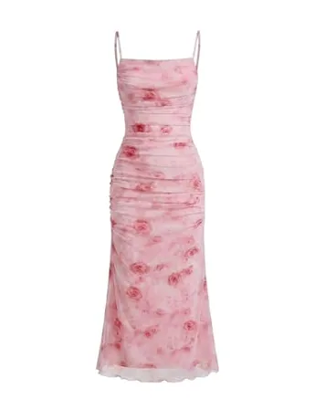 Maxi Floral Dress, Pink (12 Years)