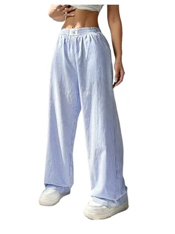 Striped Trousers, Blue