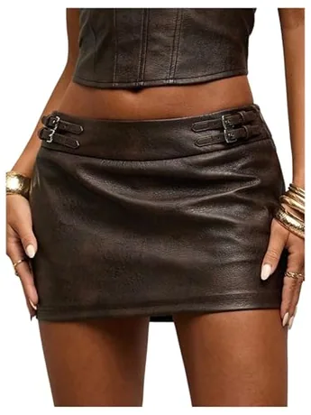 Mini Bodycon Skirt, Coffee