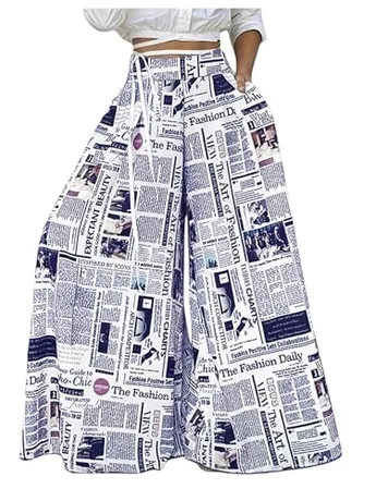 Wide Leg Trousers, Blue