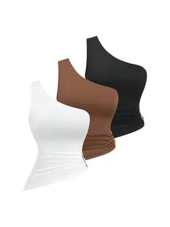 Sleeveless Ruched Tank Top, Black (Small)