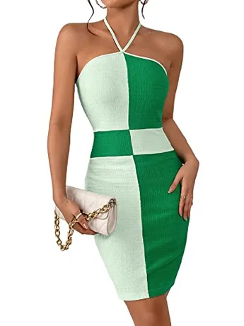 Sleeveless Bodycon Dress, Multicolour