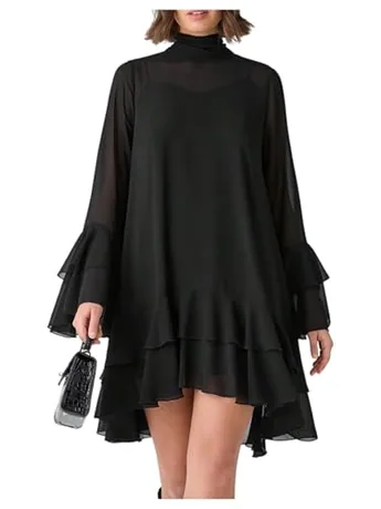 Ruffle Outfit Set, Black (Small)