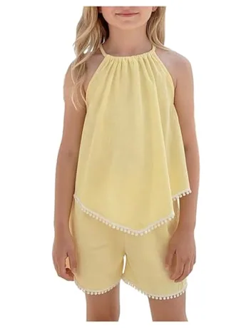 Halter Outfit Set, Yellow