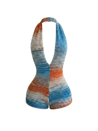 Knit Romper, Blue