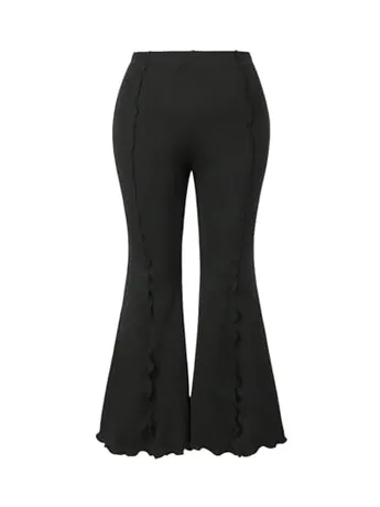 Plus Size Knit Trousers, Black (5X-Large Plus)