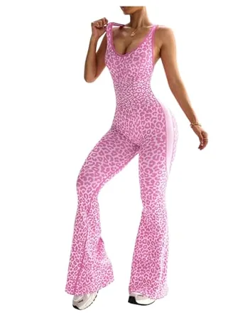Leopard Jumpsuit, Hot Pink