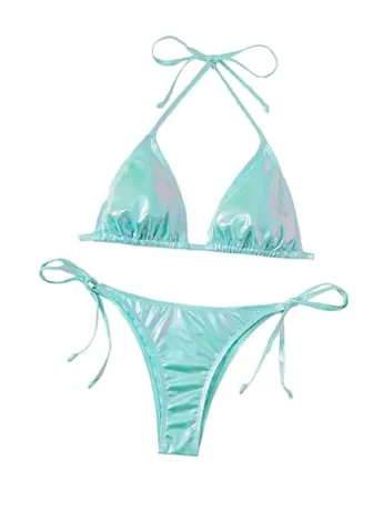 Halter Swimsuit, Mint (X-Small)