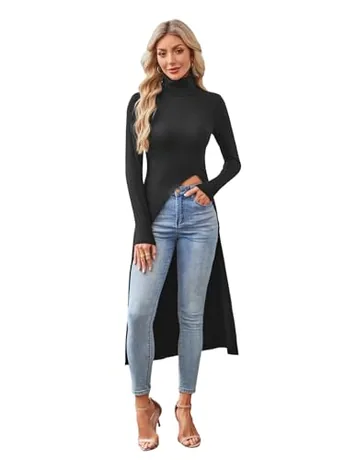 Long Sleeve Dress, Black (Large)