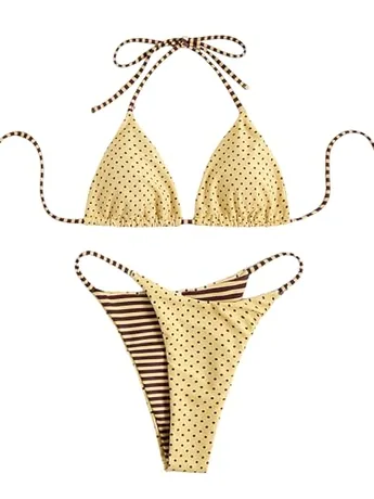 Halter Swimsuit, Yellow
