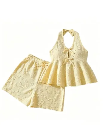 Mini Halter Outfit Set, Yellow