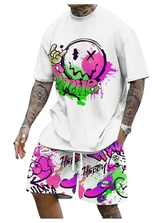 Graphic Outfit Set, Hot Pink (Medium)
