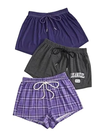 Plaid Sleep Set, Purple (Small)