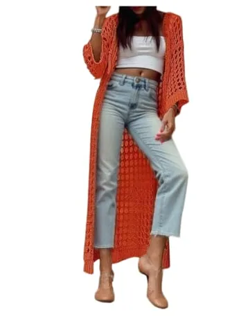 Long Sleeve Knitwear, Orange